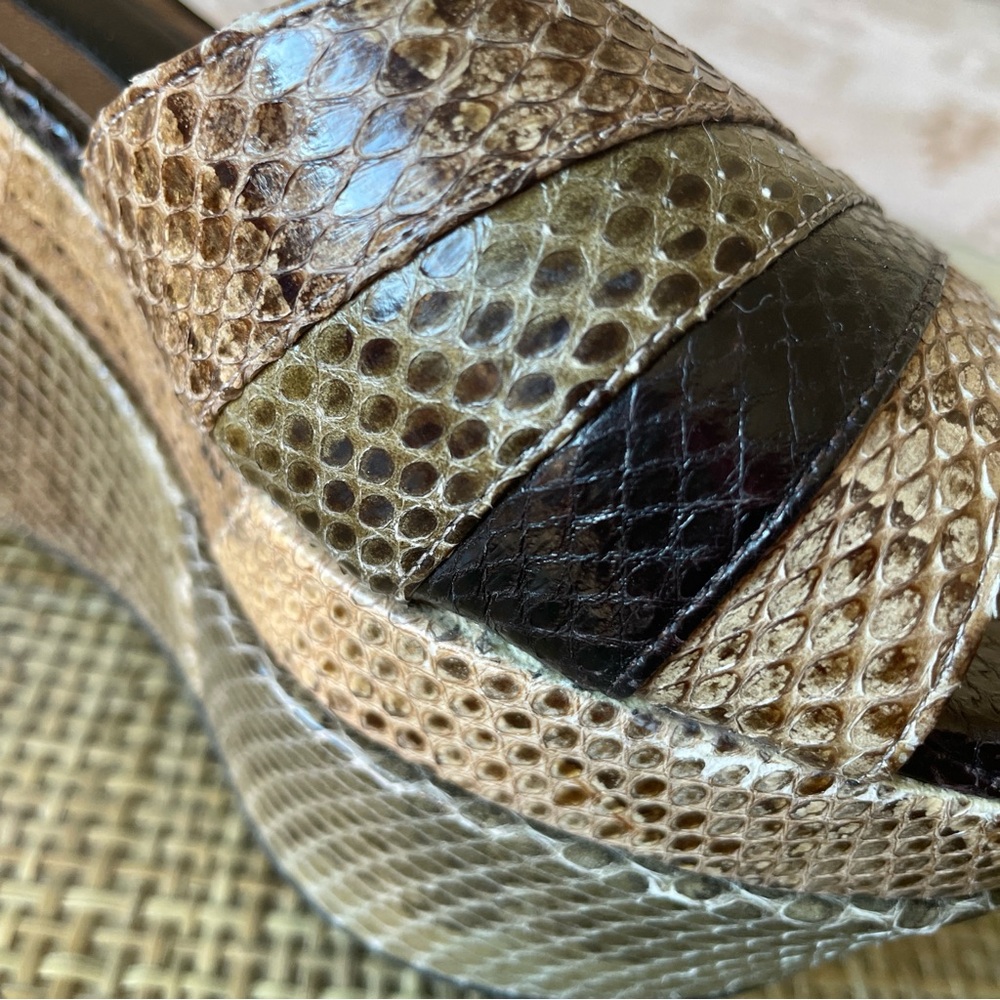 MARNI snakeskin platform wedge sandals 39 US8 - Picture 3 of 9